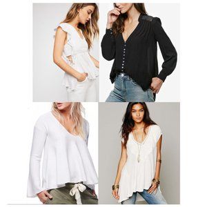 Free People Tops (x4) Bundle/Lot XS